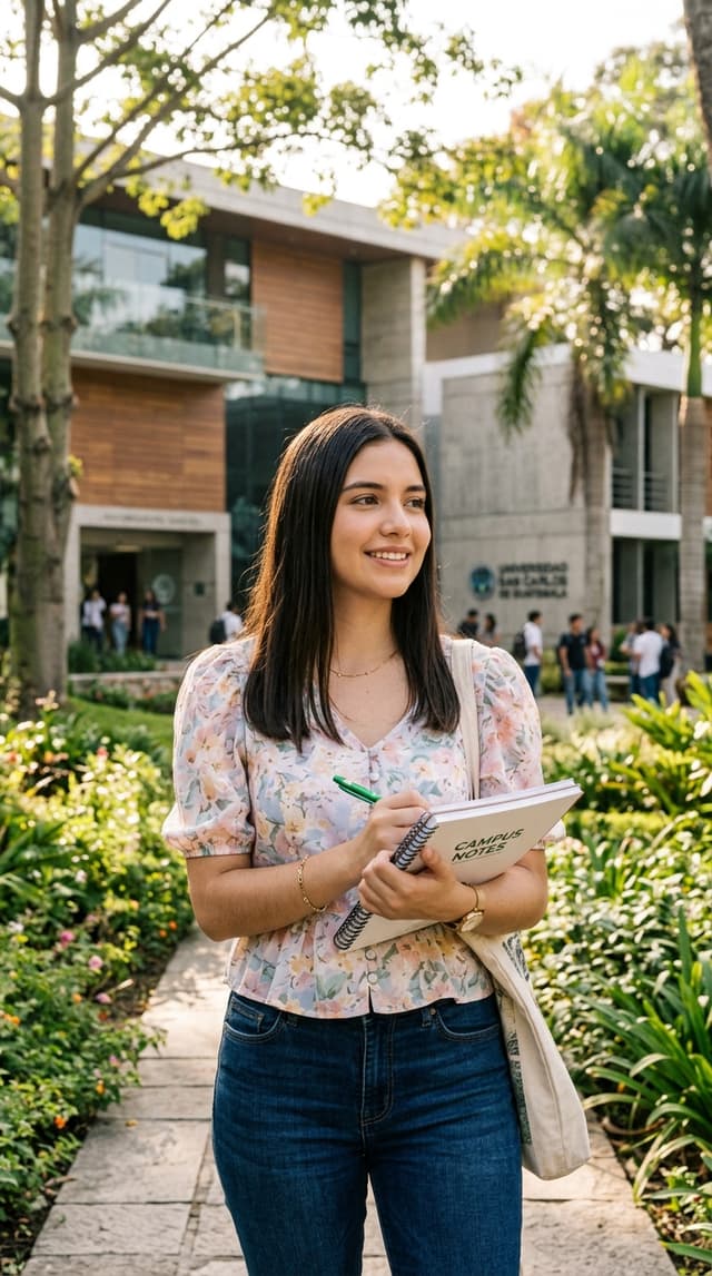 Estudiante pensando en su carrera