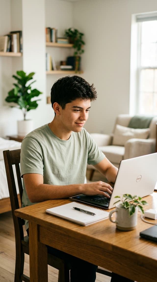 Estudiante con asesor